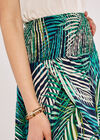 Tropical Leaf Wrap Skirt, Navy, large