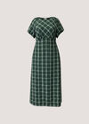Check Print Midaxi Dress, Pine Green, large