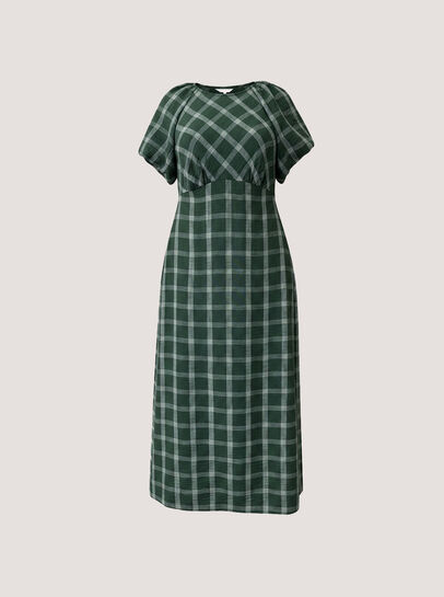 Check Print Midaxi Dress