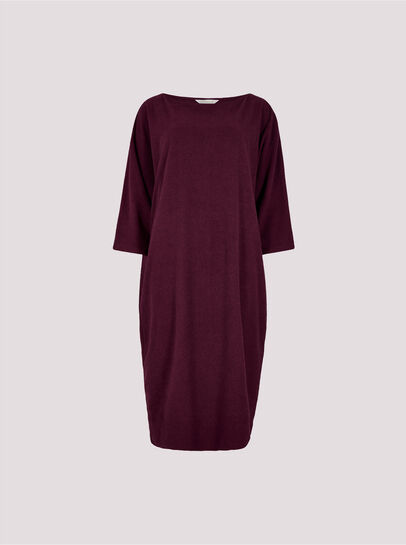 Ribbed Knit Cocoon Midi Dress