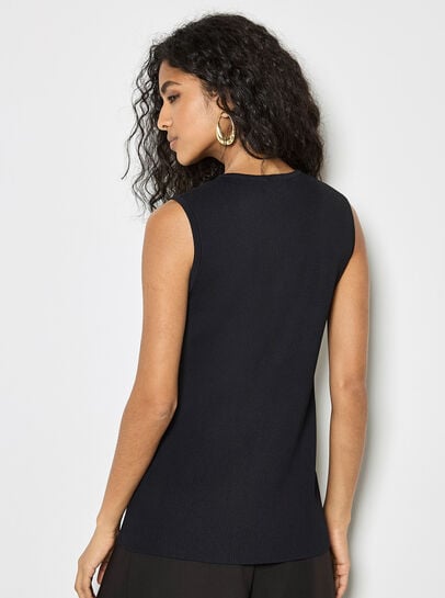 Ribbed Knit Waistcoat