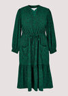 Curve Animal Print Midaxi Dress, Green, large