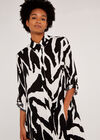 Zebra Oversized Dress, White, large