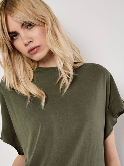Ruffle Sleeve T-Shirt