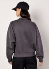Sweatshirt Bomber Jacket, Grey, large