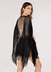 Ladder Back Festival Poncho, Black, large