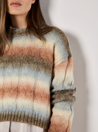 Boxy Space Dye Cable Jumper