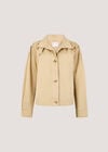 Cotton Funnel Neck Jacket, Stone, large