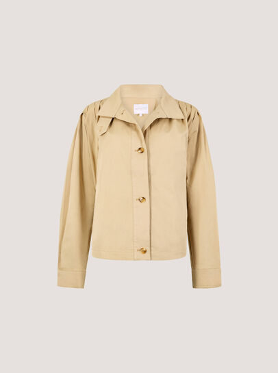 Cotton Funnel Neck Jacket