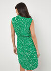 Animal Print Zip Mini Dress, Green, large