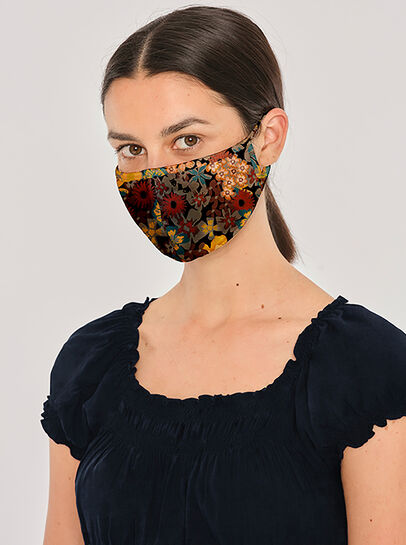 Flower Print Fashion Mask