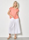Crochet Insert T-Shirt, Coral, large