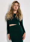 Cable Knit Maxi Skirt, Green, large