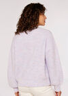 Waffle Chunky Jumper, Lilac, large