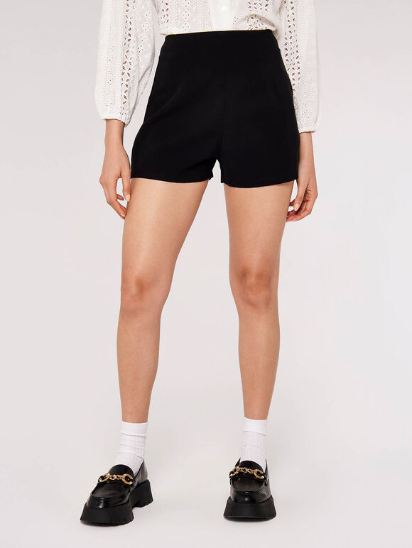 Twill Mix Shorts, Black, large