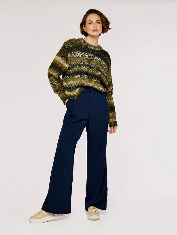 Chunky Knit Jumper, Green, large