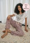 Camo Leopard Print Lounge Trouser, Pink, large