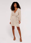 Sequin Mini Dress, Light Grey / Silver, large