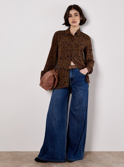 Art Deco Paisley Print Shirt