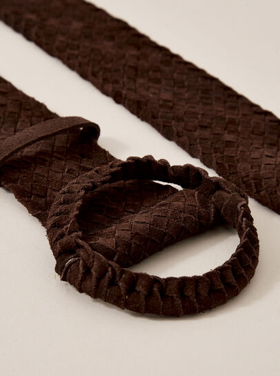  Wide Brown Braided Belt