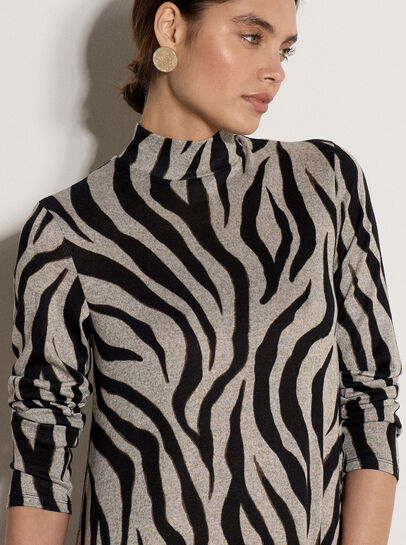 Zebra Print Swing Mini Dress