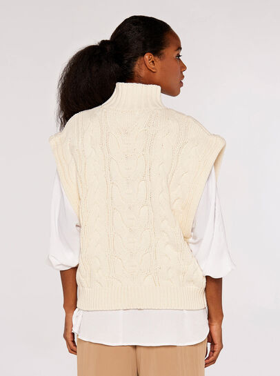 Chunky Cable Knit  Vest