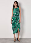 Shell Print Vest Top, Green, large