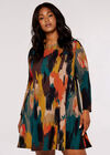 Curve Art Attack Mini Dress, Mustard, large
