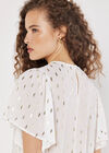 Gold Foil Blouse, White, large