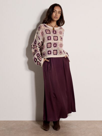 Crochet Squares Cropped Jumper