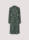 Brush Spot Dress, Green, large