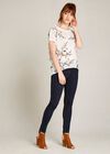 Pink Blossom Branches Curve Hem Top, Pink, large