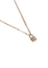 Moon Padlock Ditsy Necklace, Yellow, large