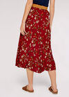 Blossom  Belted Midi Skirt, Red, large