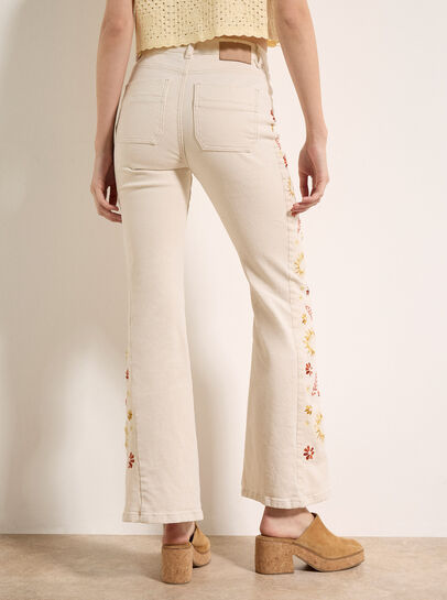 Lulu Floral Embroidered Flare Jeans
