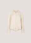Floral Embroidered Cotton Shirt, Stone, large