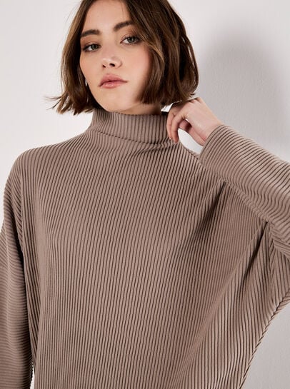 Ribbed Cocoon Mini Dress