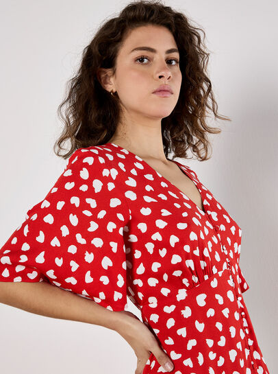 Painterly Hearts Mini Dress