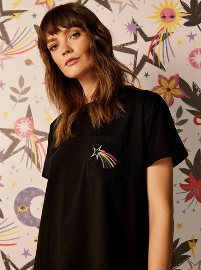 Dreams Embroidery Pocket Tee