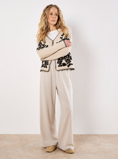 Woven Wide Leg Trousers
