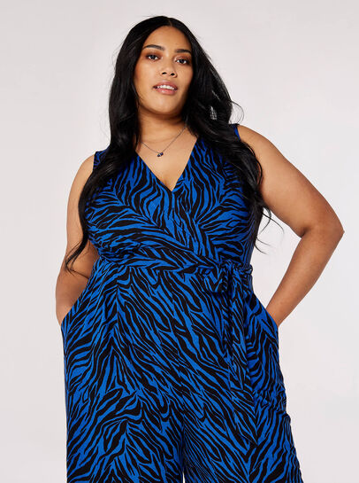 Curve Zebra Print Jumpsuit