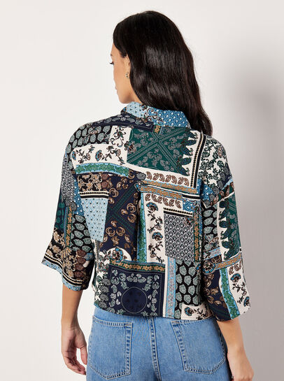 Patchwork Paisley Boxy Shirt