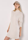 Soft Touch Cocoon Mini Dress, Stone, large
