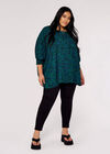 Curve Animal Print Top, Green, large