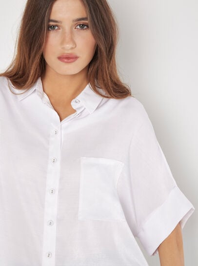 Relaxed-Fit Satin Shirt