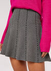 Chevron Rara Knitted Skirt, Black, large