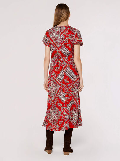 Scarf Print Midaxi Dress
