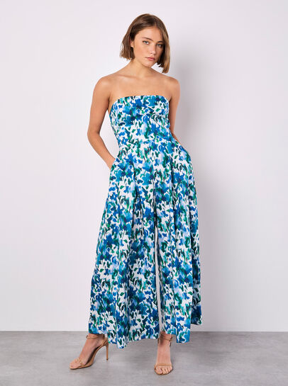 Floral Ikat Palazzo Jumpsuit