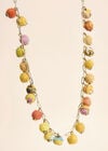 Gold Tone Fabic Bead Necklace, Assorted, large
