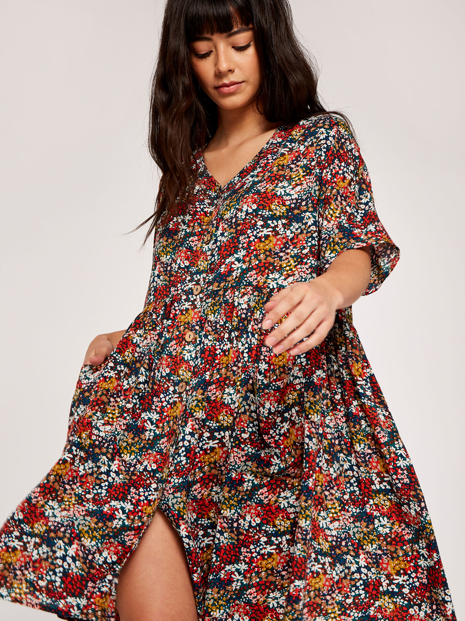 Button down smock dress shop